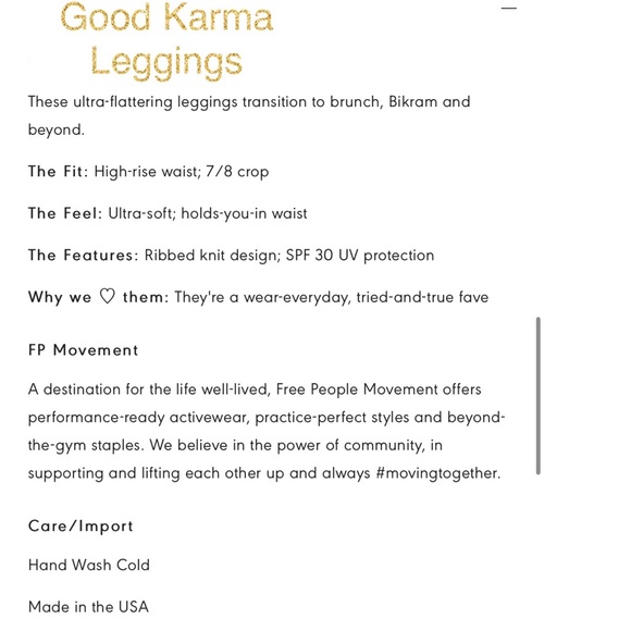 Free People Happiness Runs Crop Top And Good Karma High Rise Leggings Set - Picture 10 of 10